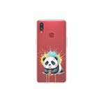 Samsung Galaxy A10s ile Uyumlu Splash Panda Tasarımlı Slimfit Şeffaf Silikon Kılıf