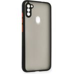 Samsung Galaxy A11 Kılıf Montreal Silikon Kapak - Siyah - Renkli