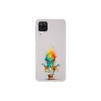 Samsung Galaxy A12 ile uyumlu Splash ahtapot Tasarımlı Slimfit şeffaf silikon kılıf