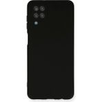 Samsung Galaxy A12 Kılıf Nano Içi Kadife Silikon - Siyah - Renkli