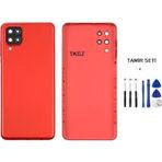 Samsung Galaxy A12 - Sm-A125f Full Kasa Arka Kapak Takim Kırmızı - Tamır Setı