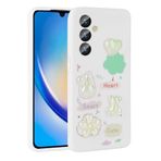 Samsung Galaxy A14 5G İle Uyumlu Kılıf Kabartma Figürlü Parlak Toys Silikon Kapak 30177 Beyaz