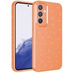 Samsung Galaxy A14 ile uyumlu Kılıf Simli Silikon Lüks Kapak Turuncu