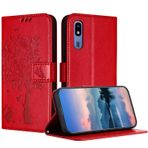 Samsung Galaxy A14/M14 5G için JayModCase Kılıf, Kart Yuvalı Deri Çevirmeli Kılıf Koruyucu Kılıf, Stand Fonksiyonu, Manyetik Kapatma, Samsung A14 ile Uyumlu Cep Telefonu Kılıfı - Kırmızı