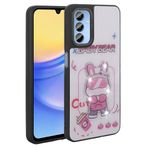Samsung Galaxy A15 İle Uyumlu Kılıf Parlayan Kabartmalı İkonik Figürlü Amas Silikon Kapak 31200 Beyaz