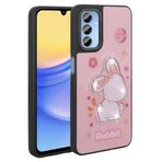 Samsung Galaxy A15 İle Uyumlu Kılıf Parlayan Kabartmalı İkonik Figürlü Amas Silikon Kapak 31200 Pembe