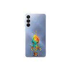 Samsung Galaxy A17 ile uyumlu Splash ahtapot tasarımlı şeffaf silikon kılıf