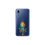 Samsung Galaxy A2 Core ile uyumlu Splash ahtapot Tasarımlı Slimfit şeffaf silikon kılıf
