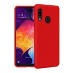 Samsung Galaxy A20 İçi Kadife Kırmızı Uyumlu Silikon Kılıf