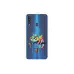 Samsung Galaxy A20S ile Uyumlu Splash Bukalemun Tasarımlı Slimfit Şeffaf Silikon Kılıf