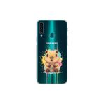 Samsung Galaxy A20S ile Uyumlu Splash Kapibara Tasarımlı Şeffaf Silikon Kılıf