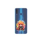 Samsung Galaxy A20S ile Uyumlu Splash Tilki Tasarımlı Slimfit Şeffaf Silikon Kılıf