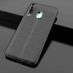 Samsung Galaxy A20S Kılıf Focus Derili Kamera Korumalı Silikon Kılıf