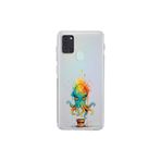 Samsung Galaxy A21S ile uyumlu Splash ahtapot tasarımlı şeffaf silikon kılıf