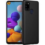 Samsung Galaxy A21S Ince Mat Silikon Kılıf Siyah