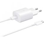 Samsung Galaxy A22 Fast Charging 25W Type-C Çıkışlı Kablolu Beyaz Şarj Aleti