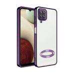 Samsung Galaxy A22 Kılıf Hole Lazer Silikon Kapak Mor