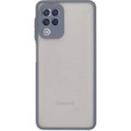 Samsung Galaxy A22 Kılıf Montreal Silikon Kapak - Gri - 1 - Renkli