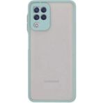 Samsung Galaxy A22 Kılıf Montreal Silikon Kapak - Turkuaz - 1 - Renkli