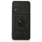 Samsung Galaxy A22 Kılıf Pars Lens Yüzüklü Silikon Kılıf