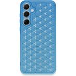 Samsung Galaxy A25 5g Kılıf Petek Silikon Kapak - Mavi - 1 - Renkli