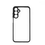 Samsung Galaxy A25 ile Uyumlu Kılıf Arkası Şeffaf Kenarları Silikon Lüks Roll Kapak - Siyah
