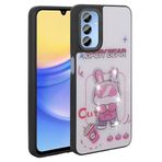 Samsung Galaxy A25 İle Uyumlu Kılıf Parlayan Kabartmalı İkonik Figürlü Amas Silikon Kapak 31206 Beyaz
