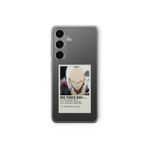 Samsung Galaxy A25 ile Uyumlu One Punch Man Minimalist Poster Tasarım Baskılı Şeffaf Kılıf