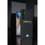 Samsung Galaxy A26 Kılıf Kelvin Kartvizitli Silikon - Koyu Yeşil - 1 - Renkli
