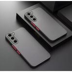 Samsung Galaxy A26 Kılıf Mat Parmak Izi Yapmaz Kamera Korumalı Renkli Tuşlu Sert Silikon Kapak - Siyah