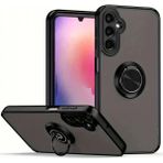 Samsung Galaxy A26 Kılıf Montreal Yüzüklü Silikon Kapak - Siyah - 1 - Renkli