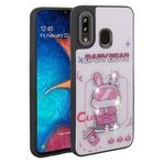 Samsung Galaxy A30 İle Uyumlu Kılıf Parlayan Kabartmalı İkonik Figürlü Amas Silikon Kapak 31205 Beyaz