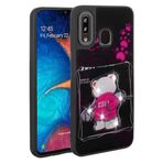 Samsung Galaxy A30 İle Uyumlu Kılıf Parlayan Kabartmalı İkonik Figürlü Amas Silikon Kapak 31205 Siyah