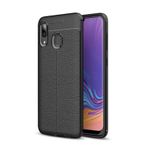 Samsung Galaxy A30 Kılıf Focus Derili Kamera Korumalı Silikon Kılıf