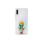Samsung Galaxy A30S ile uyumlu Splash ahtapot Tasarımlı Slimfit şeffaf silikon kılıf