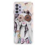 Samsung Galaxy A32 ile Uyumlu Kılıf Desenli Silikon Güzel ile Uyumlu Kılıf Donut Girl 1408