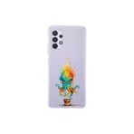 Samsung Galaxy A32 ile uyumlu Splash ahtapot Tasarımlı Slimfit şeffaf silikon kılıf
