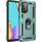 Samsung Galaxy A33 5g Kılıf Sofya Yüzüklü Silikon Kapak - Yeşil - 1 - Renkli