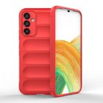 Samsung Galaxy A34 İle Uyumlu Kılıf Esnek TPU Oyuklu Arka Yüzey Tasarımlı Etnik Silikon Kapak 32593 Kırmızı