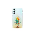 Samsung Galaxy A34 ile uyumlu Splash ahtapot tasarımlı şeffaf silikon kılıf