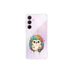 Samsung Galaxy A35 ile Uyumlu Splash Kirpi Tasarımlı Şeffaf Silikon Kılıf