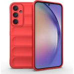 Samsung Galaxy A35 Kılıf Içi Kadife Dolgulu Dalga Tutma Haznelli Premium Tpu Silikon Kapak Ryc/etnik - Kırmızı