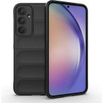Samsung Galaxy A35 Kılıf Rahat Tutulabilir Yapılı İçi Kadife Kaplamalı Etnik Premium TPU Silikon Kapak - Siyah
