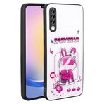 Samsung Galaxy A50 İle Uyumlu Kılıf Parlayan Kabartmalı İkonik Figürlü Amas Silikon Kapak 31210 Beyaz