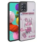Samsung Galaxy A51 İle Uyumlu Kılıf Parlayan Kabartmalı İkonik Figürlü Amas Silikon Kapak 31211 Beyaz