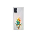 Samsung Galaxy A51 ile uyumlu Splash ahtapot Tasarımlı Slimfit şeffaf silikon kılıf