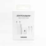 Samsung Galaxy A52 5G Fast Charging 25W Type-C Çıkışlı Kablolu Beyaz Şarj Aleti
