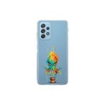 Samsung Galaxy A52s ile uyumlu Splash ahtapot tasarımlı şeffaf silikon kılıf