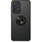 Samsung Galaxy A53 5g Kılıf Montreal Yüzüklü Silikon Kapak - Siyah - 1 - Renkli