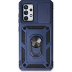 Samsung Galaxy A53 5g Kılıf Pars Lens Yüzüklü Silikon - Lacivert - 1 - Renkli